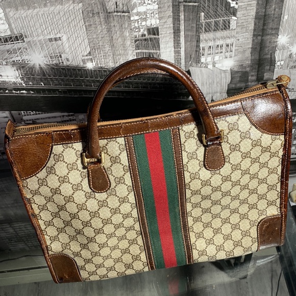 Authentic Vintage Gucci Sherry Line Boston Bag - Picture 5 of 17